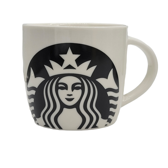 Starbucks Logo 2017 Black and White Ceramic Coffee Mug - Picture 1 of 5
